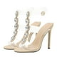 thumbnail image 1 of GOOHOCHY 1 par de mujeres Sandalias de Rhinestone Sandalias Transparentes Vamps Sandals Steylish Peep-Toe Shoes, 1 of 7