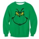 thumbnail image 3 of Suéteres navideños feos, jerséis verdes, sudadera con estampado 3D divertido para fiestas navideñas, sudadera de Jesús para fiestas, cumpleaños y Navidad, 3 of 5