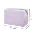 thumbnail image 2 of 1 Pc Elegant Makeup Bag for Business Travel Purple Plush, 2 of 3