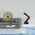 thumbnail image 2 of Escultura para colgar en la pared,Decoración de pared de metal para sala de estar,dormitorio y exterior.,Escultura colgante Arte de pared Disco decorativo,Estatua de escalera,Estatua de, 2 of 8
