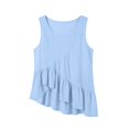 thumbnail image 4 of CHENHANN Women's Plaid Sleeveless Shirt Round Neck Loose Fit Casual Summer Top L, 4 of 4