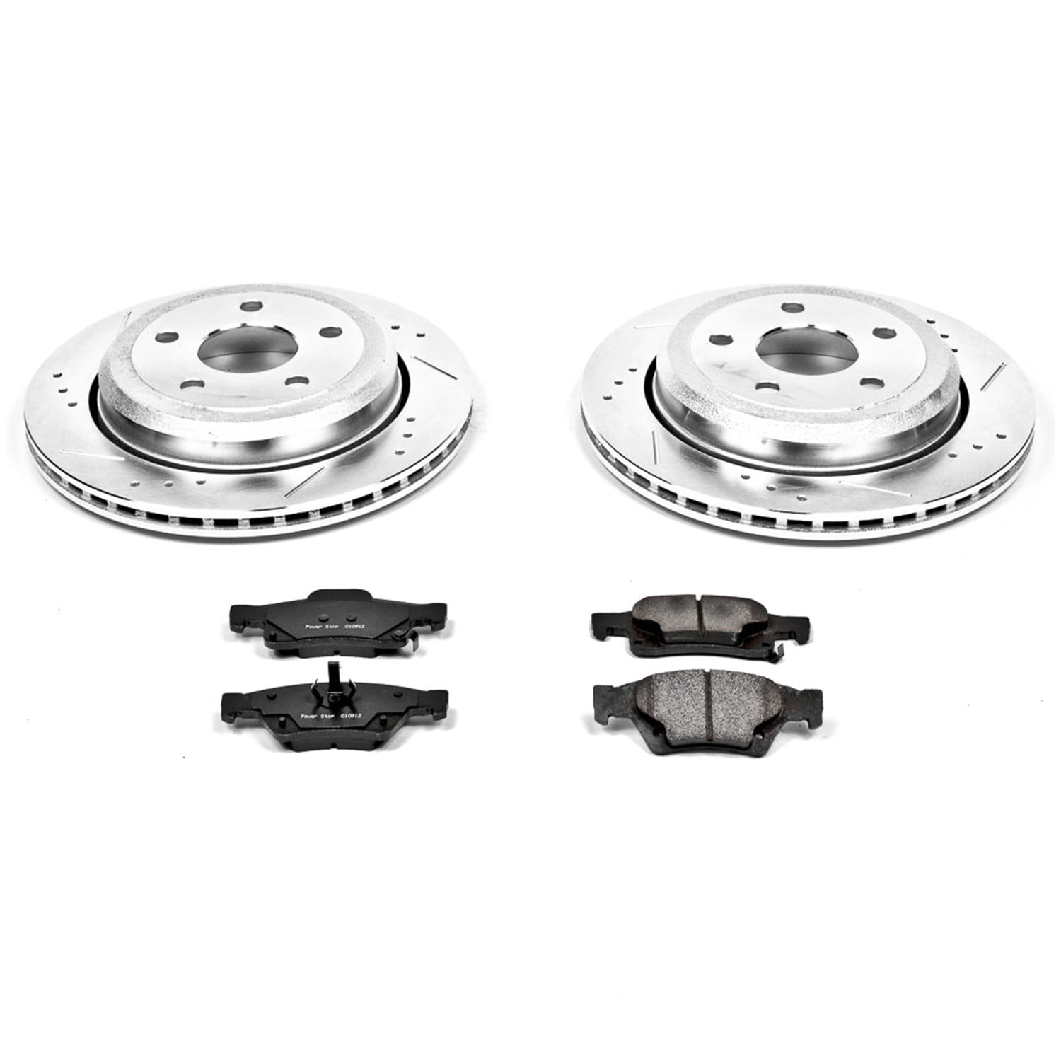 PowerStop Rear Z23 Evolution Sport Carbon-Fiber Ceramic Brake Pad and Drilled & Slotted Rotor Kit Fits: DODGE JEEP Select Models K5953