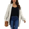 thumbnail image 5 of Yokua Women's Oversized Chunky Knit Cardigan Sweater Chunky Knit Long Sleeve Cardigan Jacket, 5 of 8