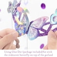 thumbnail image 2 of Cheerland Iridescent Lavender Butterfly Flower Garland,  Card Paper, 7pcs, 2 of 7