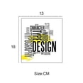 thumbnail image 4 of Joywa Nordic Modern Minimalist Yellow Architecture English Frameless Painting Yellow, 4 of 4