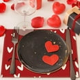 thumbnail image 4 of sruoe Tablecloth, Valentine's Day Love Tablecloth, Heat-insulating Foldable Red Rectangle Tablecloths, Table Cloth for Dining, Home, Party Decor, Flax, 4 of 5