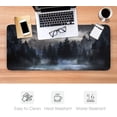 thumbnail image 6 of Forest Extra Large Black Gaming Mouse Pad Non-Slip Rubber Base Giant Mountain Mousepad 35.4×15.7in with Stitched Edge Waterproof Keyboard Pads Computer Desk Laptop Mat for Work & Game & Office & Home, 6 of 6