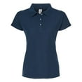thumbnail image 2 of Tultex Women’s Short Sleeve Polo Shirt, 50/50 Cotton Polyester, Sport Pique Knit, Navy, XL, 2 of 5