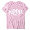 thumbnail image 2 of Njoeus Womens Tops Casual Letter Printed Round Neck Short Sleeve T-Shirt Summer Trendy Loose Comfy Tops, 2 of 3