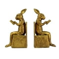thumbnail image 2 of A&B Home Weathered Gold Seated Rabbit Resin Bookend Set 3.9" x 2.8" x 6.9", 2 of 7