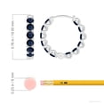 thumbnail image 3 of Angara Natural 3.36 ct. Blue Sapphire Hoop Earrings in 14K White Gold for Women, 3 of 8