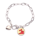 thumbnail image 1 of Dinámica de cono Pulsera de cadena de corazón joyería encanto moda, 1 of 3