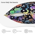 thumbnail image 5 of Susaid Colorful Animals Print Velvet Throw Pillow Covers Home Art Deco Pillowcase Square Pillow Case Cushion Cover for Bed Sofa Living Room Car Indoor and Outdoor-20"x20", 5 of 8