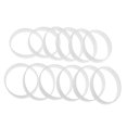 thumbnail image 1 of 2-3 del paquete 12 Piezas Brazalete Blanco Caucho de Silicona Blanco Cola Pulseras deportivas en blanco, 1 of 8
