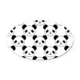 thumbnail image 1 of CafePress - Kawaii Panda Pattern In Black And White - Oval Car Magnet, 1 of 1