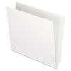 Colored End Tab Folders With Reinforced 2-Ply Straight Cut Tabs, Letter Size, White, 100/Box
