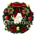 thumbnail image 2 of Christmas Wreaths for Front Door, Wreath with Bowknot Merry Christmas Letter for Holiday Decoration; 11.81inches, 2 of 6