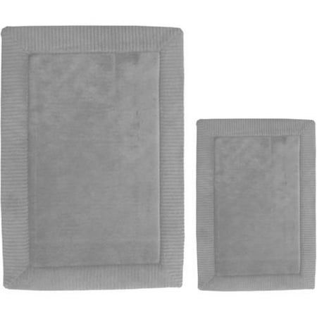 Home Dynamix Spa Retreat Border Collection - Microfiber Memory Foam Bath Mat Including 2pc Sets
