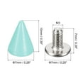 thumbnail image 2 of Unique Bargains 20 Ensembles de Clous Conique 7x10mm Clous et Rivets à Vis Verts, 2 of 4