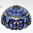 thumbnail image 4 of Tiffany Floor Lamp Glam LED Bright Antique Standing Reading Light 64" Tall Blue Purple Stained Glass Shade Boho Industrial Bronze Pole Vintage Base Kids Bedroom Living Room Farmhouse Office, 4 of 7
