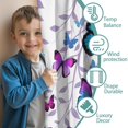 thumbnail image 3 of Blackout Kids Curtains,Purple Leaf Butterfly Pattern Childrens Insulated Curtains Set Of 2,Bedroom Essentials,Toddler Room Decor 52"x63", 3 of 5