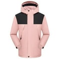 thumbnail image 3 of jsaierl Winter Jackets for Women Waterproof Outdoor Work Windbreaker Fall Warm Full Zip Jacket Hooded Fleece Ski Coats Snow Thicken Outerwear, 3 of 5