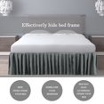 thumbnail image 5 of PiccoCasa Microfiber Bed Dust Ruffle Bed Skirt 3 Sided Coverage, Full Gray, 5 of 7