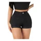 thumbnail image 1 of Short De Mezclilla Sexy Corto Casual Mujer Negro Doblez, 1 of 7