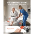 thumbnail image 2 of VEVOR Sliding Shower Chair, 400 lbs Tub Transfer Bench for Bathtub with Swivel Seat, Shower Bench with Pivoting Arms and Backrest, Height & Width Adjustable for Handicap, Seniors,Elderly and Disabled, 2 of 9