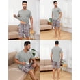 thumbnail image 5 of Short Sleeve Pajama Sets for Men 2 Piece Mens Short Pajamas Sets with Pockets Soft Comfy Mens Summer Sleepwear Set, S-XXL, 5 of 9
