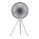 thumbnail image 2 of Ventilador de escritorio con trípode con luz USB recargable con batería de 3 engranajes ajustable portátil para tienda de campaña para acampar en interiores y exteriores blanco, 2 of 10