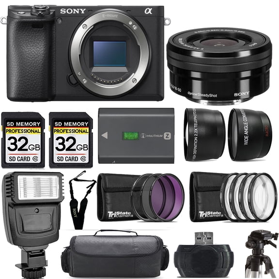 Sony a6400 Mirrorless Camera  16-50mm f/3.5-5.6 OSS Lens  Flash- Kit (International Version)