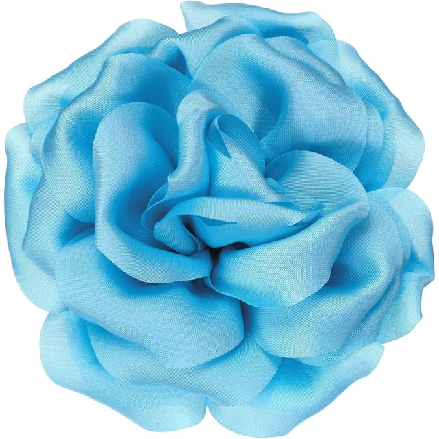 Silk Satin Flower Brooch Pin, Large Peony Floral Lapel Pin