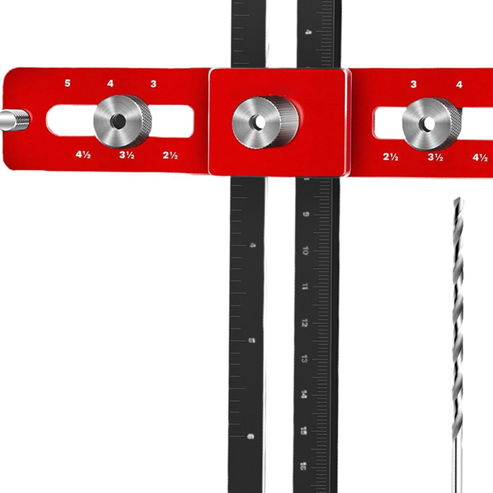 colaxi Foldable Cabinet Hardware Jig Punch Locator Drill Guide Cupboard Aluminum Cabinet Handle Jig Adjustable for Wardrobe Bookcase