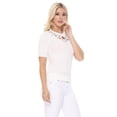 thumbnail image 5 of YEMAK Women's Daisy Flower Embroidered Crewneck Casual Knit Pullover Sweater MK3664EMBO-PNK-M, 5 of 6