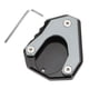 thumbnail image 2 of Almohadilla de ampliación de soporte lateral de motocicleta Placa de ampliación de soporte lateral Reemplazo de aleación de aluminio para NINJA250 300 400 2018+ (color titanio), 2 of 20