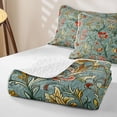 thumbnail image 4 of Erosebridal Retro Botanical Flowers Quilt Full,Vintage Flowers Full Bedspread Sets For Girls,3pcs, 4 of 7