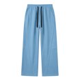 thumbnail image 6 of CYRBOKO Boys Sweatpants, Casual Athletic Elastic Waist Wide-leg Athletic Pants Light Blue Size 14-15 T, 6 of 6