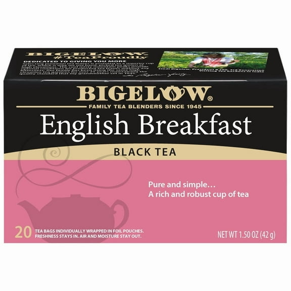 Pack of 6, Bigelow English Breakfast Black Tea, 1.18 oz