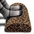 thumbnail image 3 of Zambia Foot Rest, Giraffe Skin Pattern Wildlife Symbolic Zoo Hippie Style Picture, Non-Slip Backing Adjustable Ergonomic Memory Foam Leg Support for Office, Redwood Pale Yellow, by Ambesonne, 3 of 5