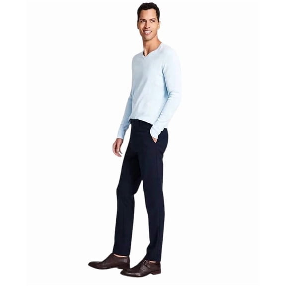 Calvin Klein Men's Infinite Stretch Slim-Fit Dress Pants 33 / 32 Navy Blue