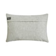 thumbnail image 4 of Funda de almohada lumbar decorativa HomeCentric en negro y gris, 30 x 50 cm (12 x 20 pulgadas), con efecto patchwork de piel sintética, tejido de cesta, lino, rectangular, estilo patchwork moderno -, 4 of 4