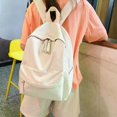 thumbnail image 2 of ZHAOCHENG Mochila escolar de color sólido para niñas y niños, mochila de gran capacidad para estudiantes, mochila ligera e impermeable, mochila deportiva de viaje diaria, color blanco, 2 of 5