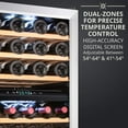 thumbnail image 3 of Ivation, 43 Bottle, Dual Zone Compressor, One Door Refrigerator W/ Lock, Silver, 3 of 9