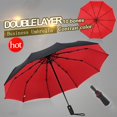 thumbnail image 2 of Paraguas plegable automático doble a prueba de viento para hombre y mujer, paraguas grande de lujo para negocios con coche de diez huesos, sombrilla de regalo para lluvia para hombre y mujer Tan Jianjun unisex, 2 of 2