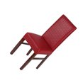 thumbnail image 2 of Moyic Fundas de silla elegantes y prácticas de PU para todas las ocasiones Protector de silla de cubierta de silla de comedor de PU Conjuntos de muebles de sala de estar Vino tinto de encaje, 2 of 6