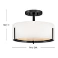 thumbnail image 4 of 47571BK Hinkley Lighting Halle - 30W 3 LED Medium Semi-Flush Mount-10.25 Inch Tall and 14.5 Inch Wide-Black Finish, 4 of 9