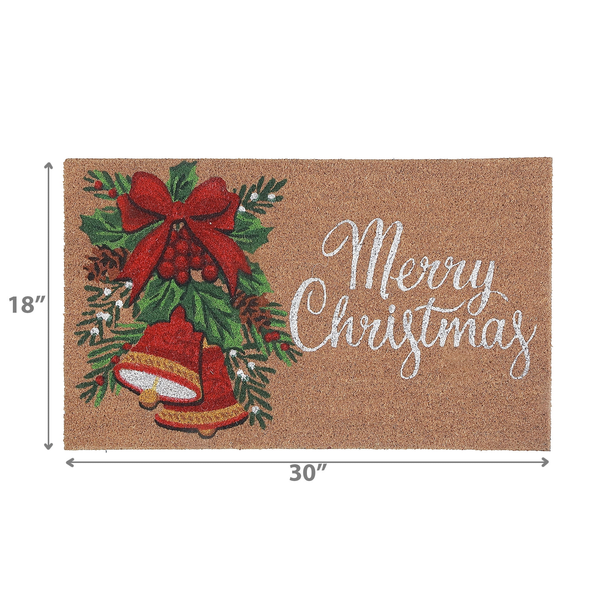 Coir Door Mat (Bells - Merry Christmas)