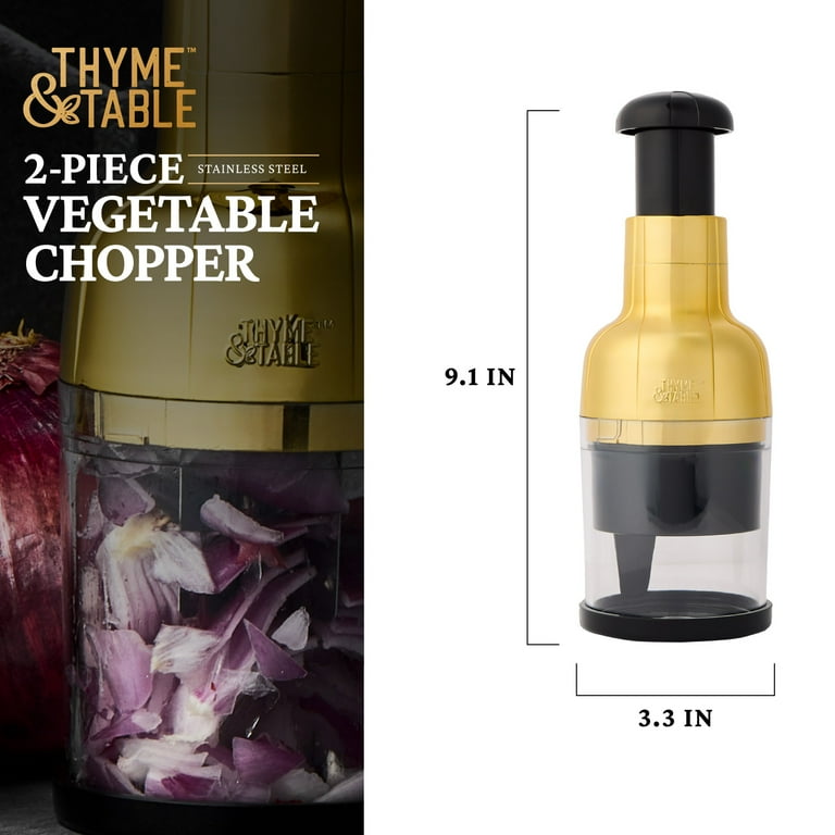 Thyme & Table Veggie Chopper with Stainless Steel Blade and