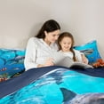 thumbnail image 5 of Feelyou Cute Shark Animal Queen Comforter Set, Underwater World Bedding Comforter Set, 3pcs, 5 of 8